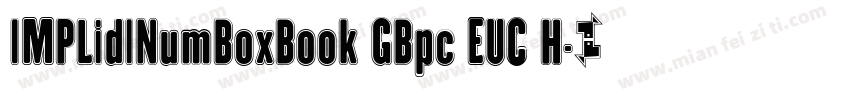 IMPLidlNumBoxBook GBpc EUC H字体转换